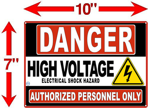 Danger High Voltage Sign - High Quality Plastic (HV)