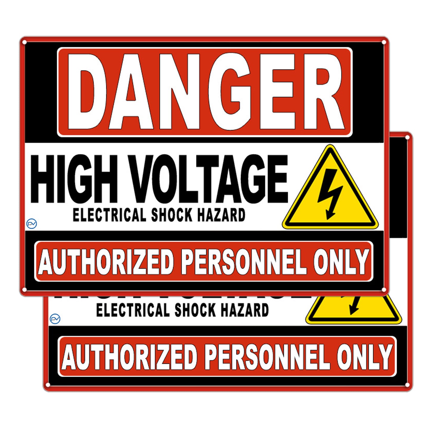Danger High Voltage Sign - High Quality Plastic (HV)