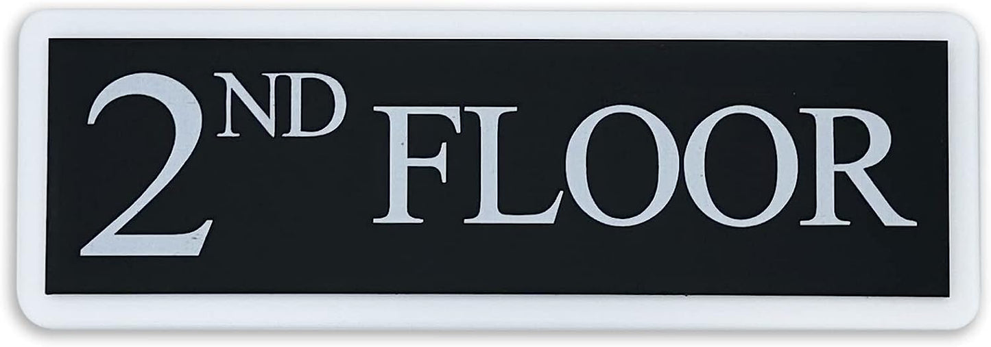 2nd Floor Sign for Wall - Acrylic Plastic
