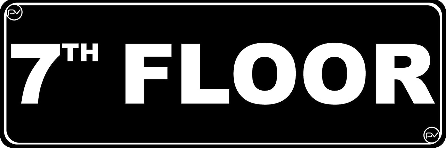7th Floor Sign for Door - Acrylic Plastic