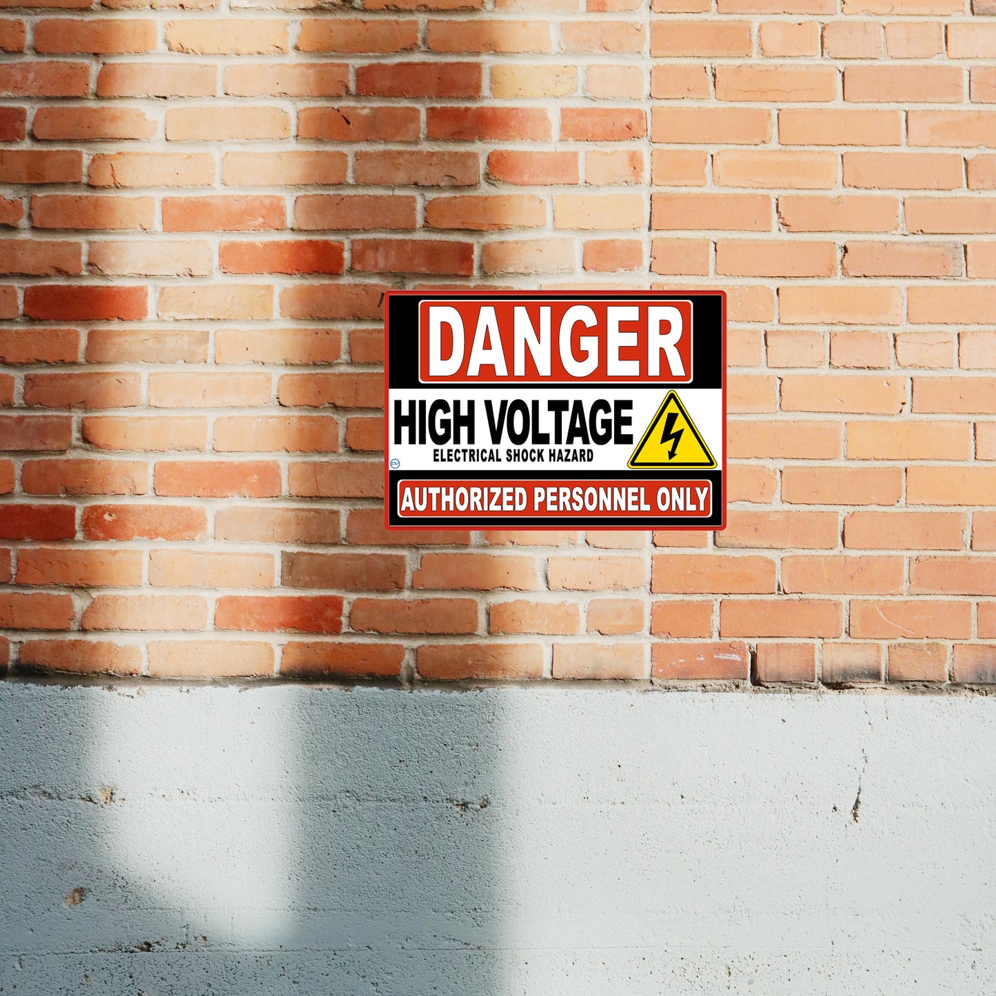 Danger High Voltage Sign - High Quality Plastic (HV)