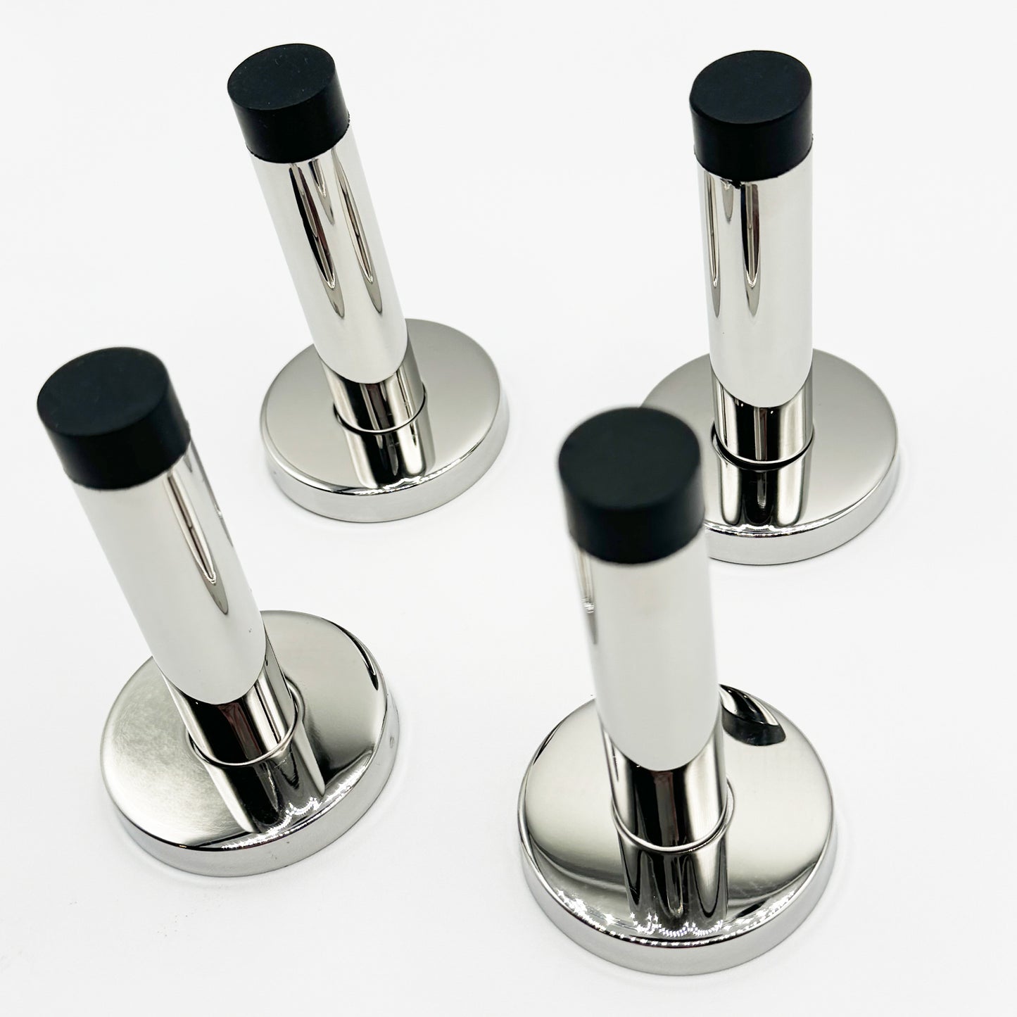 Premium Wall Polished Chrome Door Stop (4 Pack)