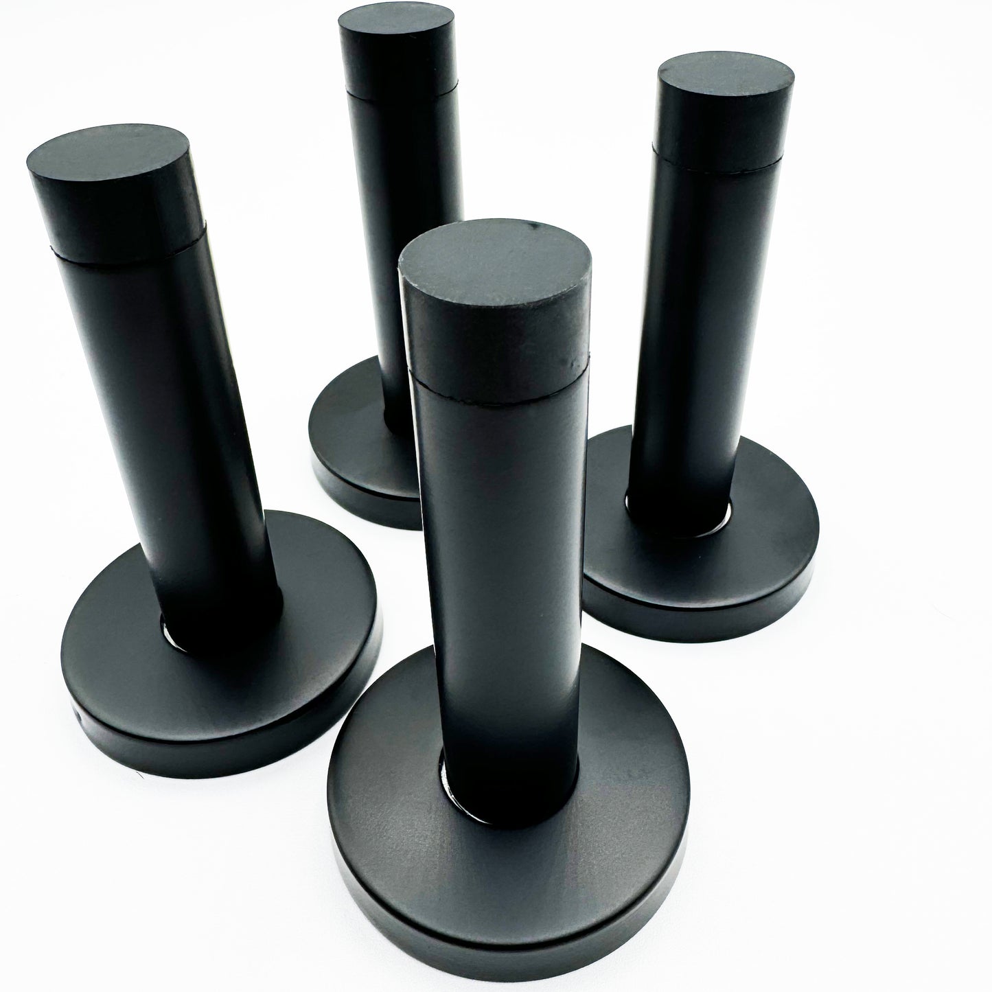 Premium Wall Black Door Stop (4 Pack)