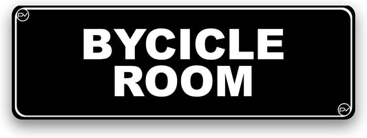 Bicycle Room Door Sign - Acrylic Plastic