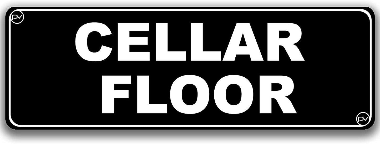 Cellar Floor Sign for Door - Acrylic Plastic