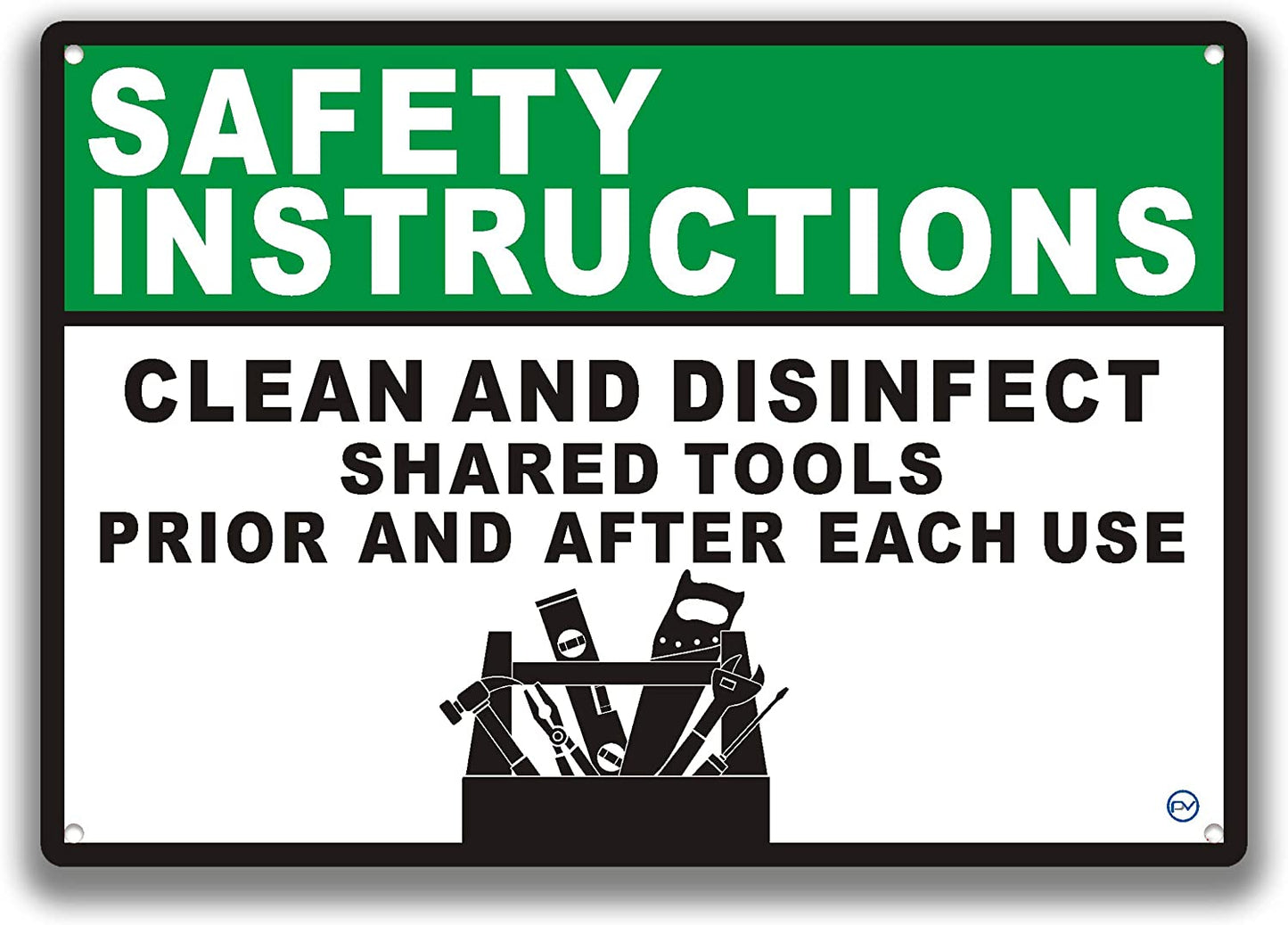 Construction Signage - High Quality Plastic (CLEAN TOOLS)