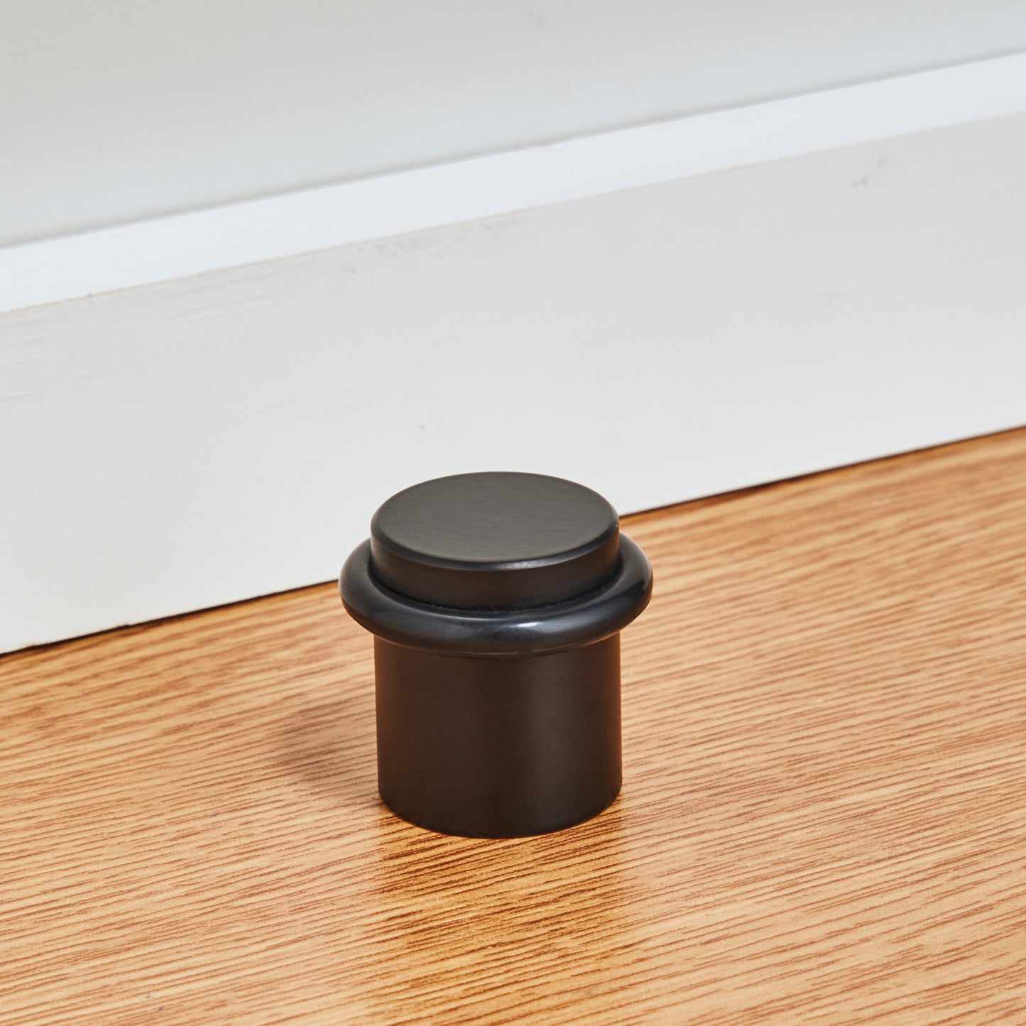 Premium Black Door Stop, Thin Rubber (4 Pack)