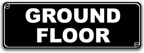 Ground Floor Sign for Door - Acrylic Plastic